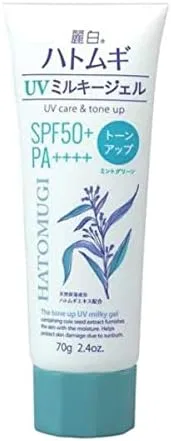 Солнцезащитный гель Re-White Pearl Barley Tone Up UV Milky Gel SPF50+ PA++++ Mint Green 70 г, 16 шт Li Bai