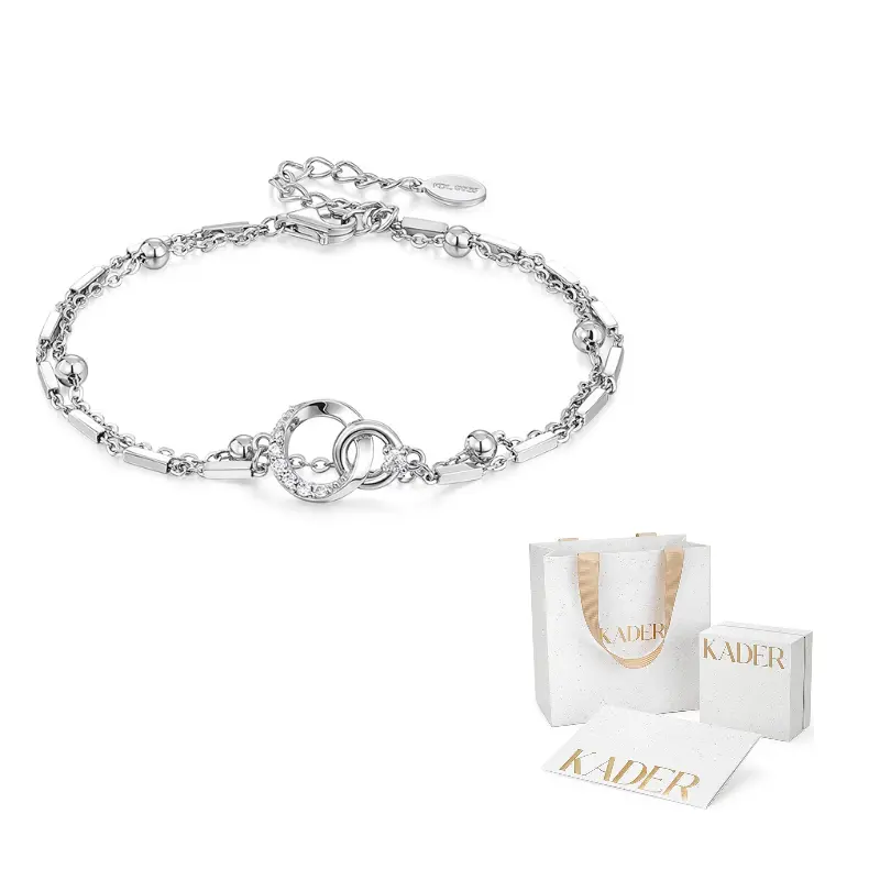 

KADER Серебряный браслет с цирконием S925 для женщин серебристо-белый
