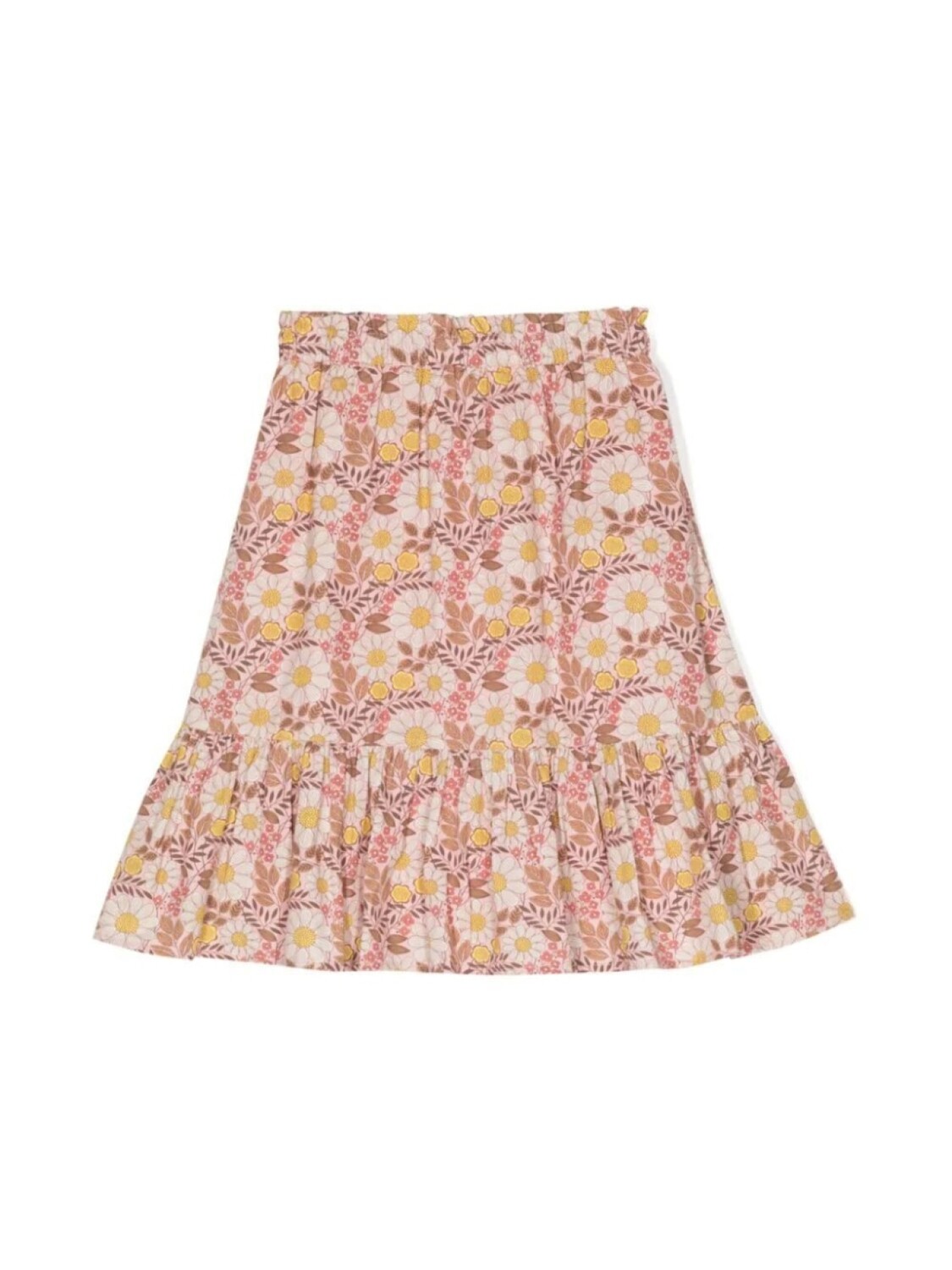 

Юбка с оборками и цветочным принтом Bonton, розовый