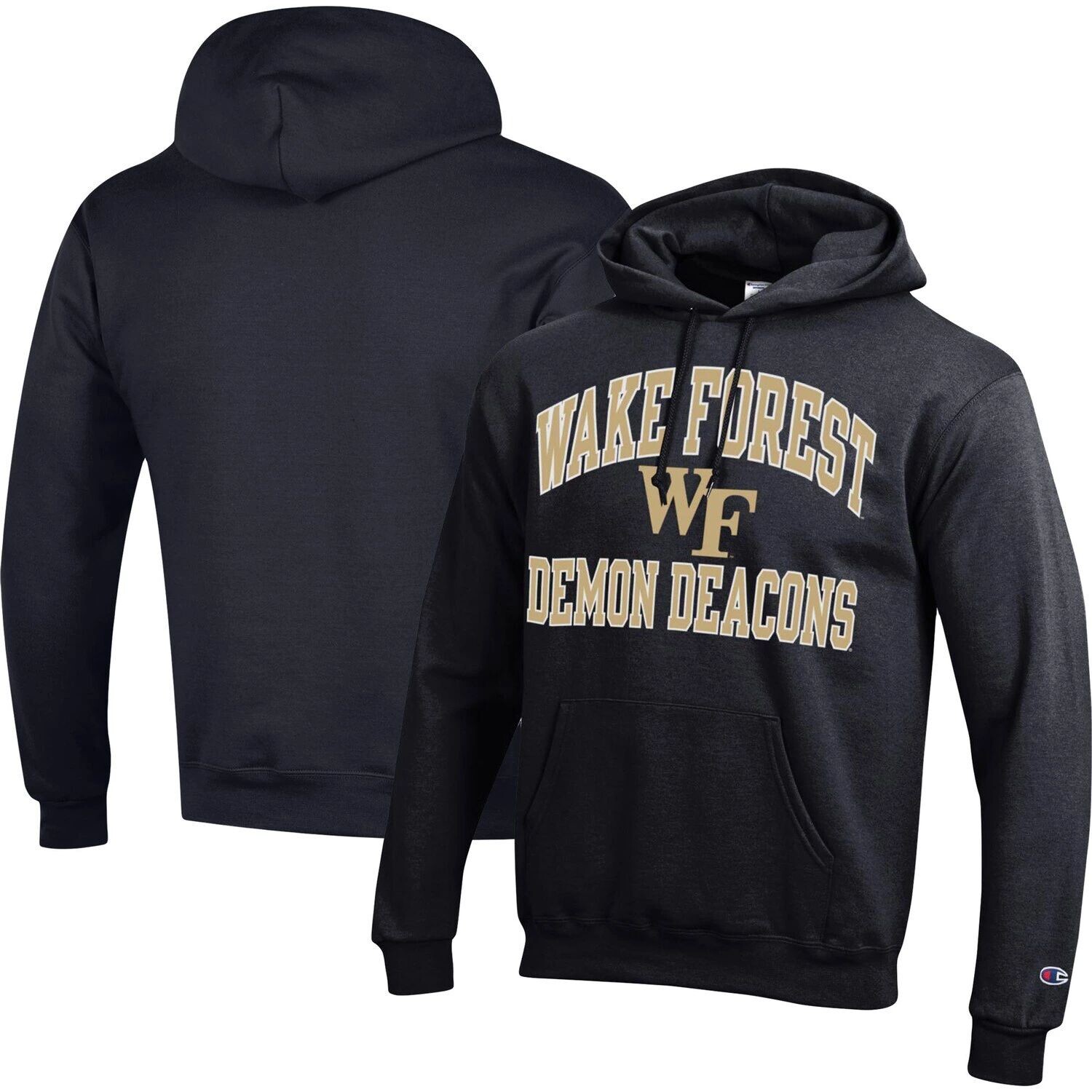 

Мужской черный пуловер с капюшоном Wake Forest Demon Deacons High Motor Champion