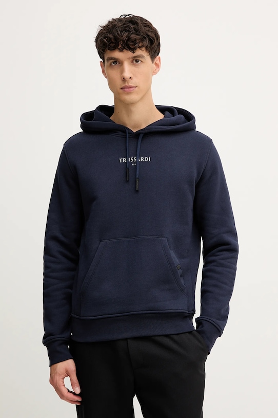 

Хлопковая толстовка Trussardi, темно-синий