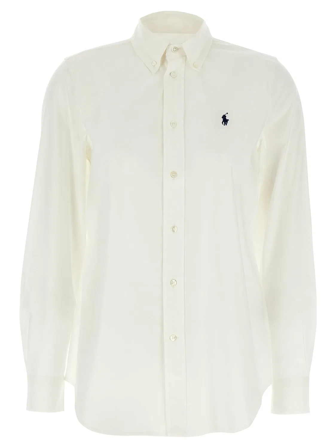 Рубашка с вышитым логотипом POLO RALPH LAUREN, белый