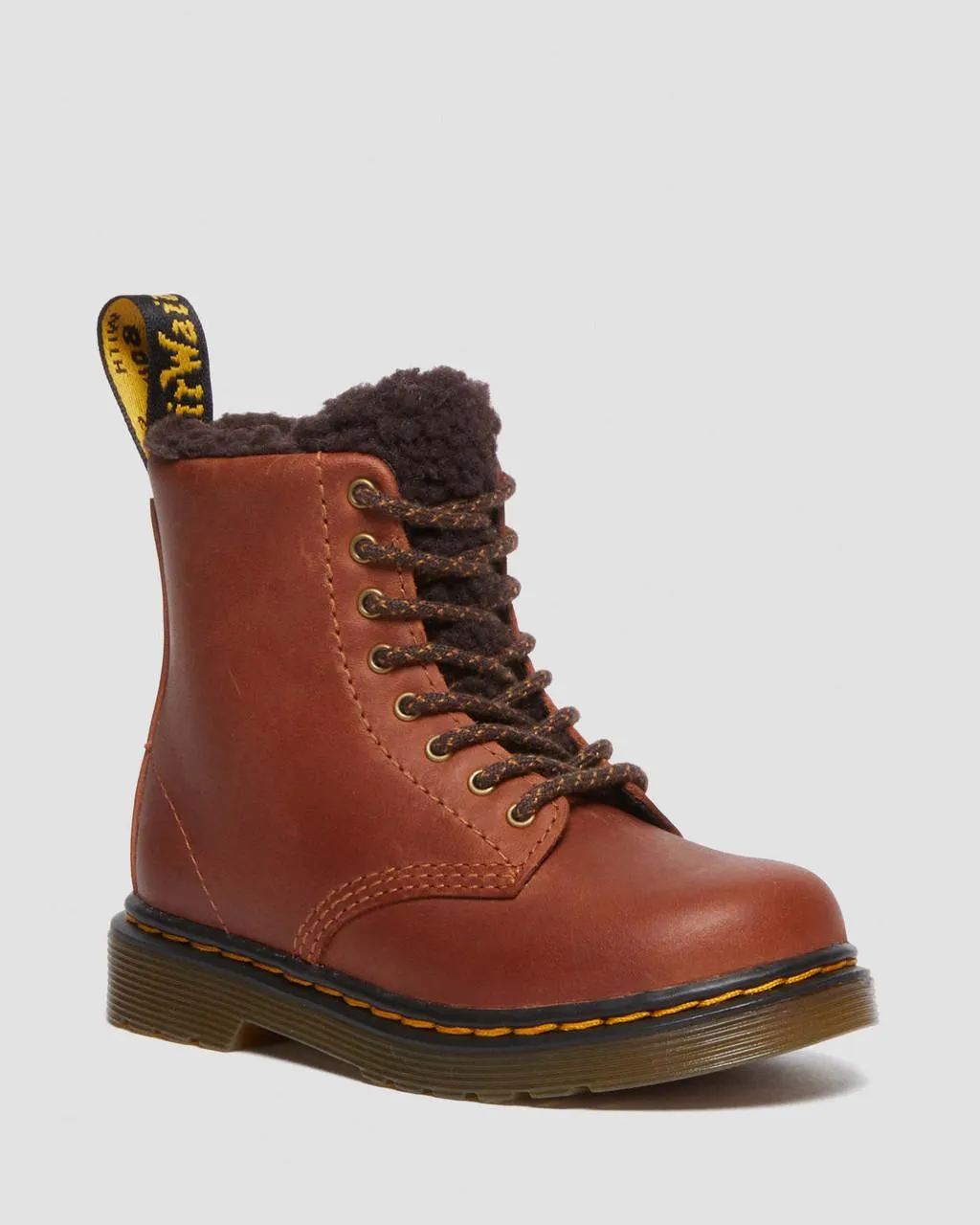 

Dr. Martens Toddler 1460 Сапоги на подкладке из искусственного меха, цвет Light Brown — Republic Waterproof