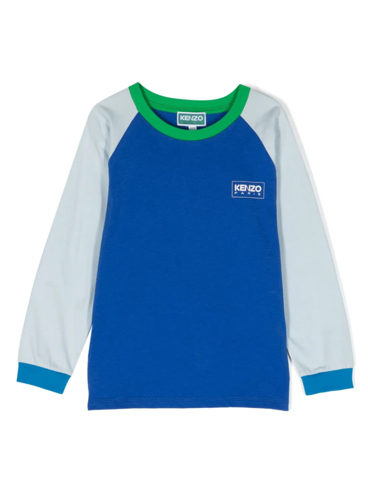 

Футболка с длинными рукавами и логотипом Kenzo Kids, синий