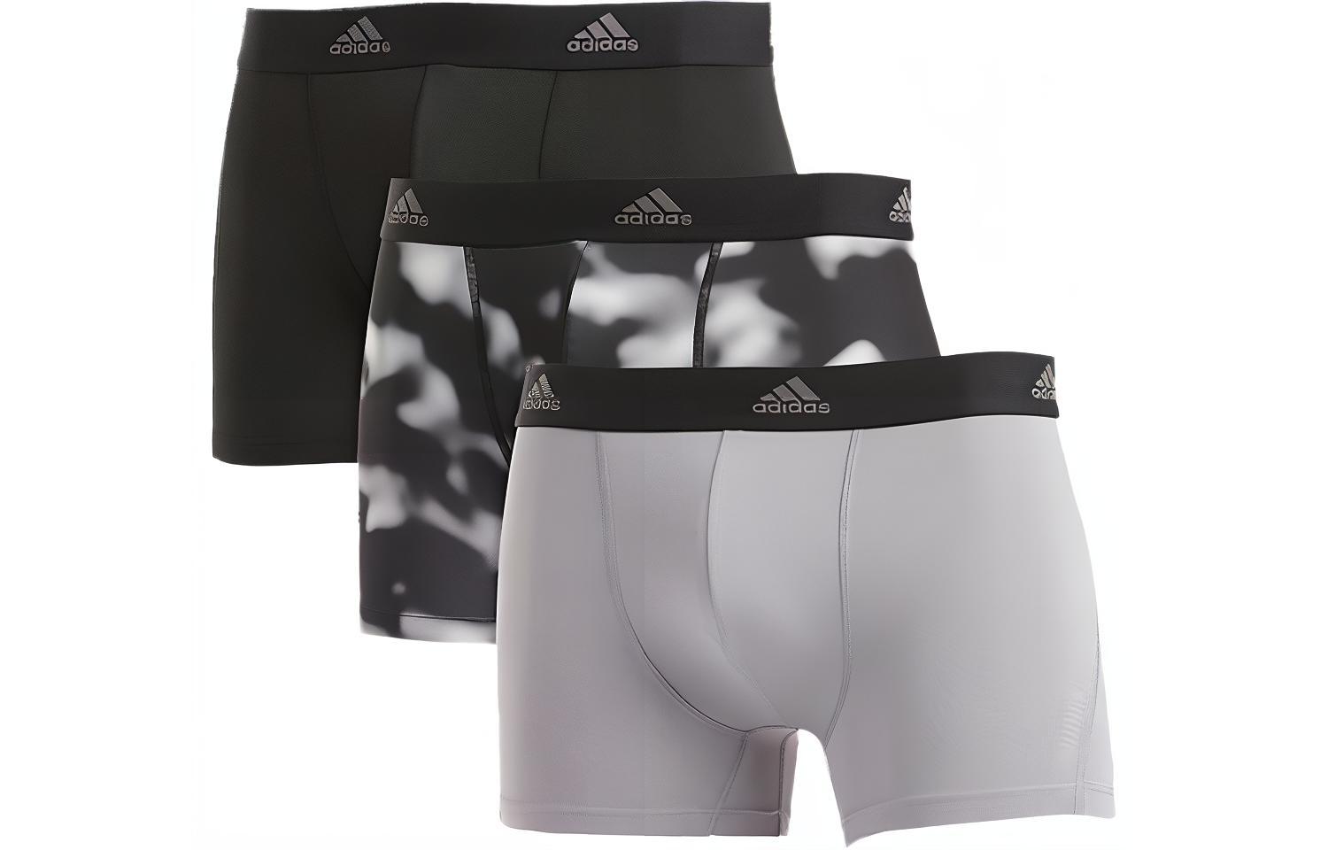 

Трусы Moisture Wicking, Soft, Comfortable Men's 3 Pack Adidas, 3 Pack (Black+Camouflage+Silver White)