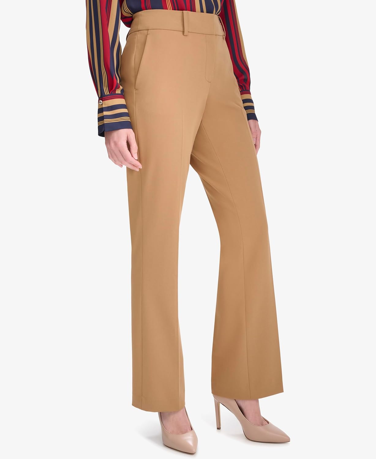 Женские брюки-клеш Tommy Hilfiger Sutton - деловые повседневные наряды, Tobacco — фото 3