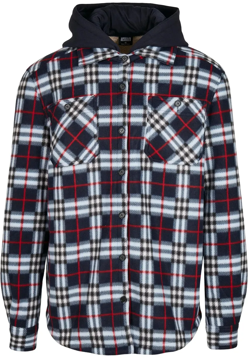

Куртка всепогодная URBAN CLASSICS " Urban Classics Men's Hooded Polar Fleece Overshirt" (1 шт.), с капюшоном, красный