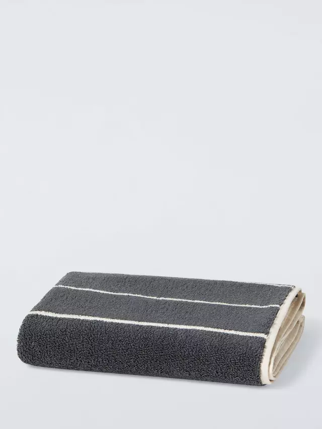 

Полотенце John Lewis Wide Stripe, цвет graphite