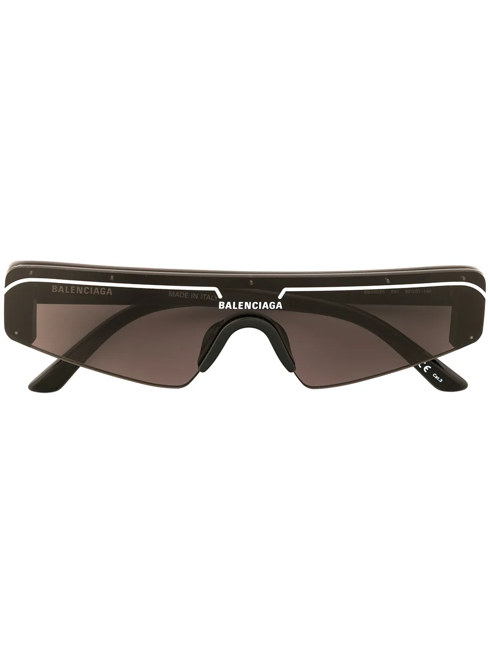 

Солнцезащитные очки-маска Balenciaga Eyewear, черный
