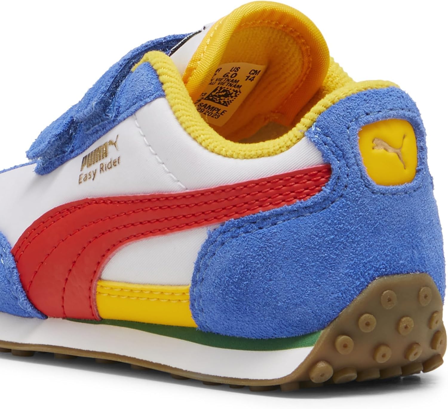 Детские кроссовки Puma Easy Rider на липучке (для малышей), белый/красный — фото 4