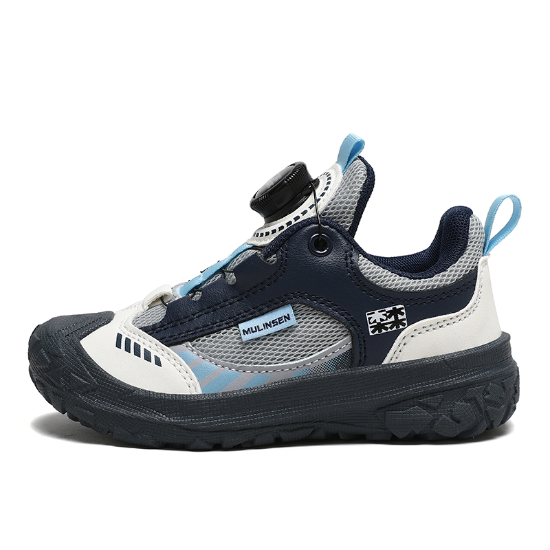 

Термоотражающие абразивостойкие легкие амортизирующие нескользящие беговые кроссовки Kids' Mulinsen, mls8651 темно синий[breathable mesh]