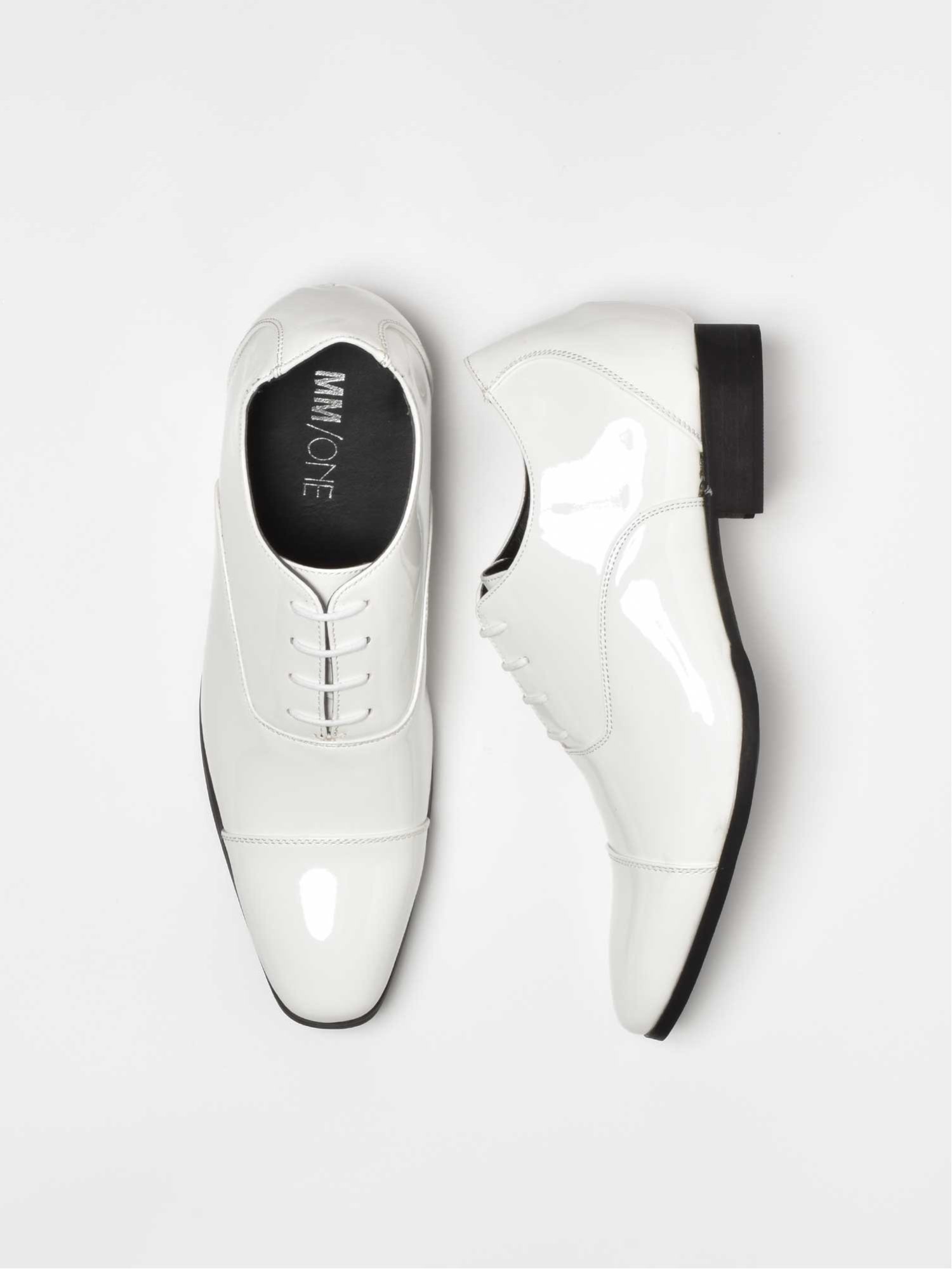 Туфли Secret Shoes/Straight Tip Mm/One, White enamel — фото 2