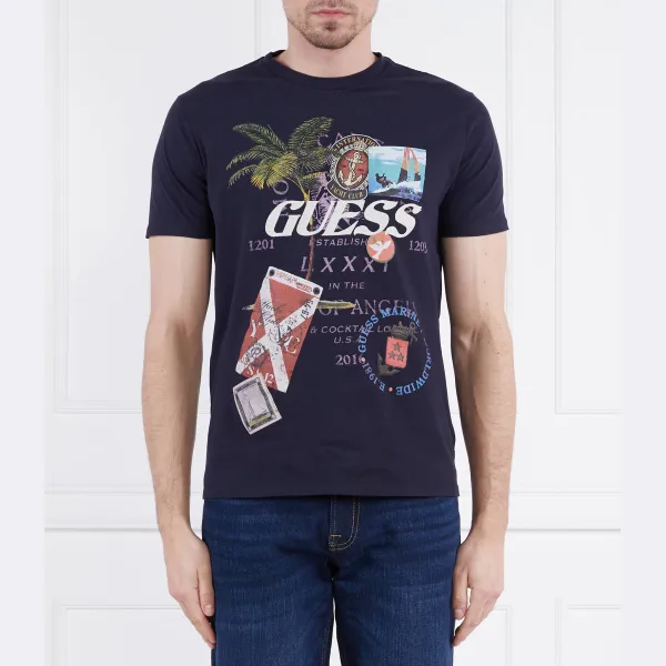 

Футболка стандартного кроя Guess, синий