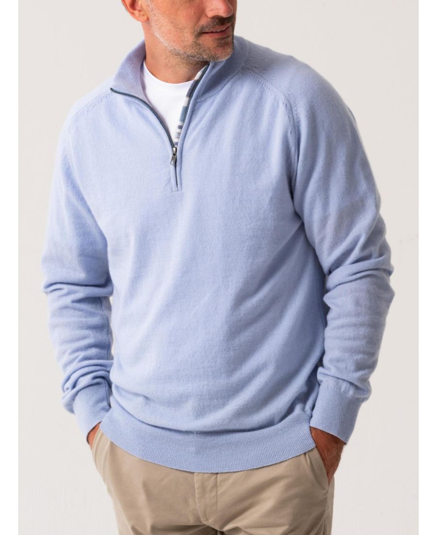 

Мужской кашемировый свитер с четырьмя молниями Koy Clothing, Light blue