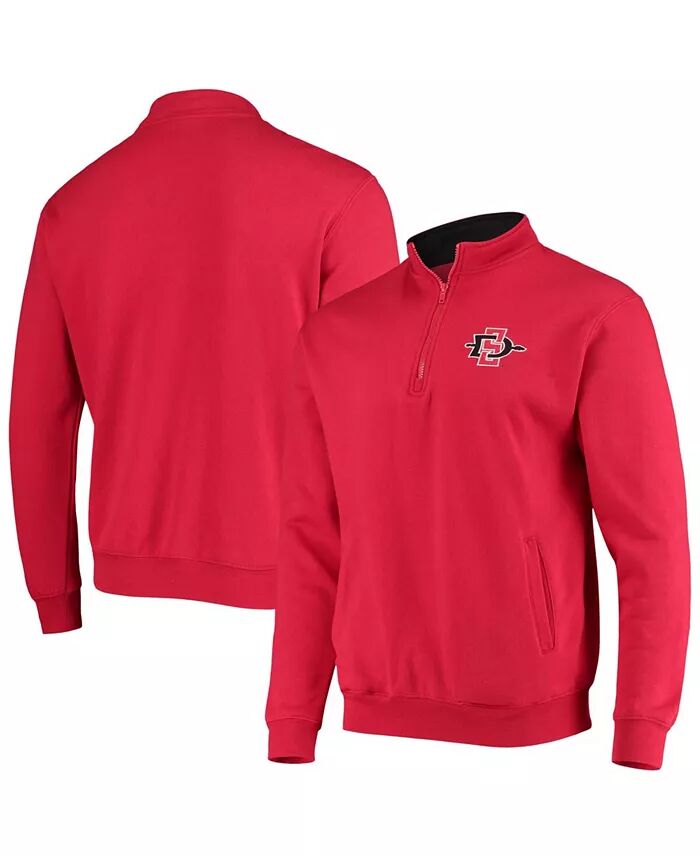 

Мужская красная толстовка San Diego State Aztecs Tortugas Logo с застежкой-молнией на четверть Colosseum