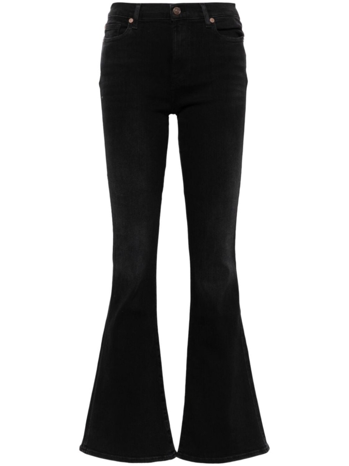 

7 For All Mankind расклешенные джинсы Ali с высокой посадкой, черный