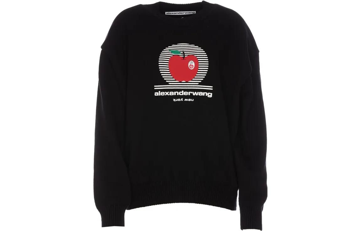 Alexander Wang Толстовка с логотипом Ny Apple Puff, черная — фото 3