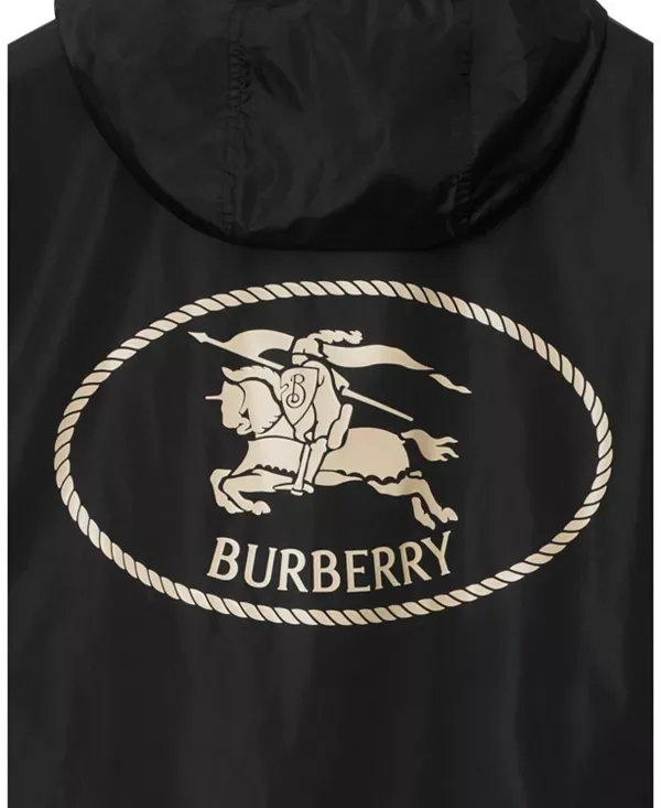 Куртка Burberry нейлоновая с рыцарским штампом, черный — фото 4