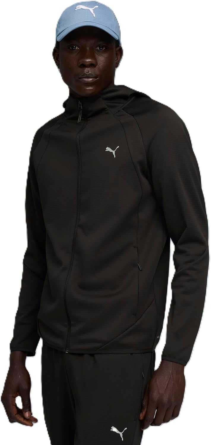 

Худи Puma 691116 EVOSTRIPE Warm FZ, повседневная спортивная худи, на флисовой подкладке, мужская, осенне-зимний цвет 691116, цвет «Ледяной кофе» (55), черный