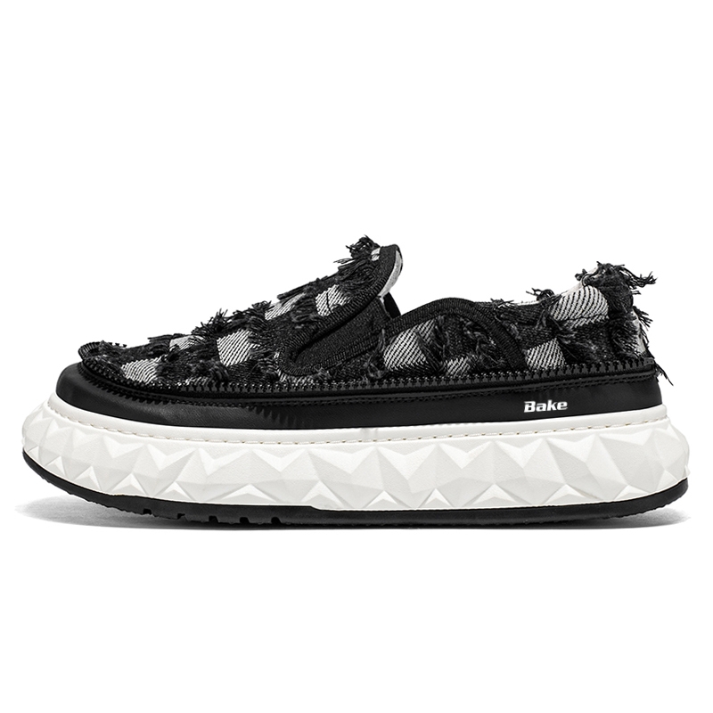 

BAKE Износостойкие и легкие мужские низкие кеды Casual Black, цвет Black