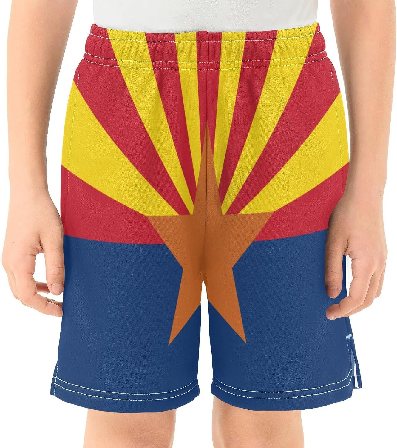 Шорты для мальчиков Athletic Shorts с карманами GuoChe, Arizona State Flag — фото 2