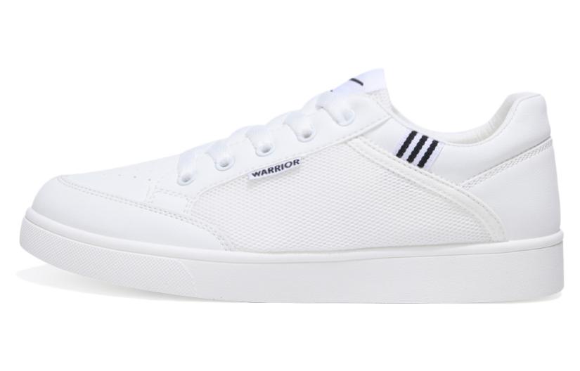 

Низкие скейтерские кеды Warrior мужские бело-черные