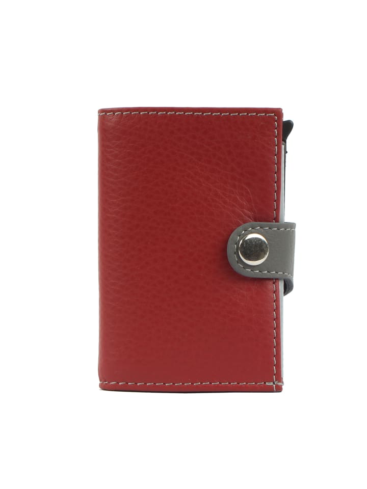 

Margelisch Мини-кошелек для кредитных карт Noonyu, кожаный, винного цвета