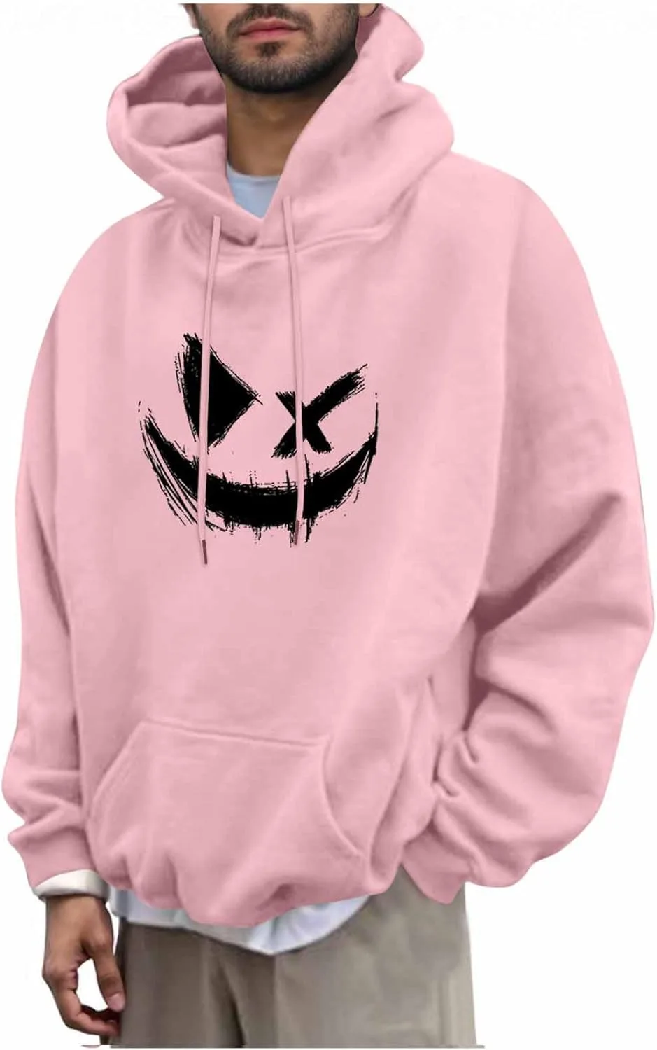 

Мужской свитшот с принтом, легкий, с капюшоном на шнурке