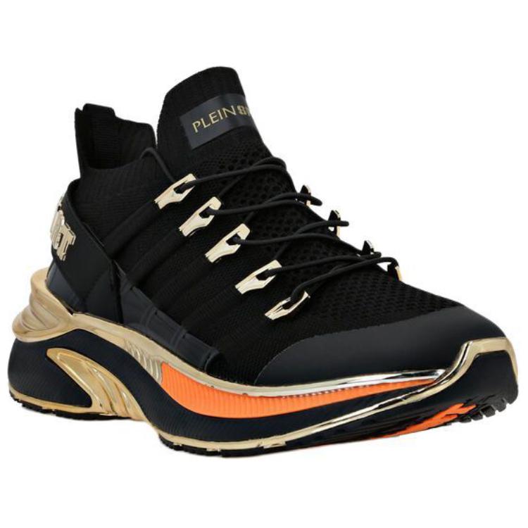 PLEIN SPORT Кроссовки low top Casual Shoes Unisex черные оранжевые — фото 4