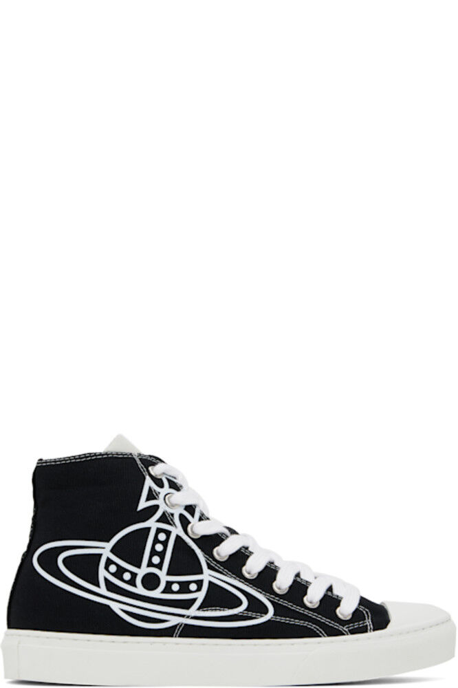 

Черные высокие кеды из парусины Plimsoll Vivienne Westwood