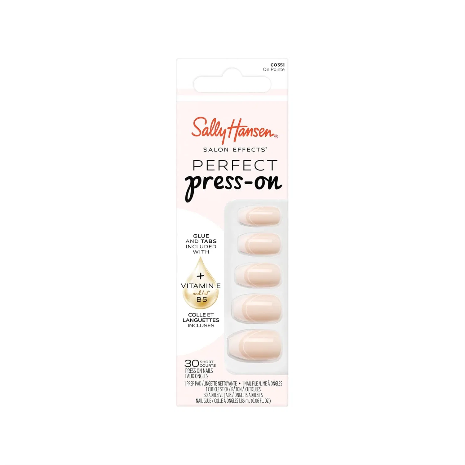 Многоразовые накладные ногти Sally Hansen Salon Effect Perfect Press-on, 51 типс Sally Hansen, 351 On Tip
