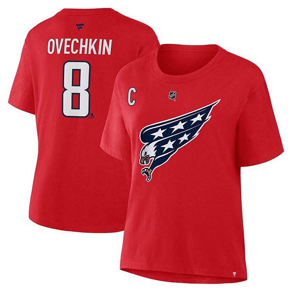 

Женская футболка Alexander Ovechkin Washington Capitals с именем и номером Fanatics