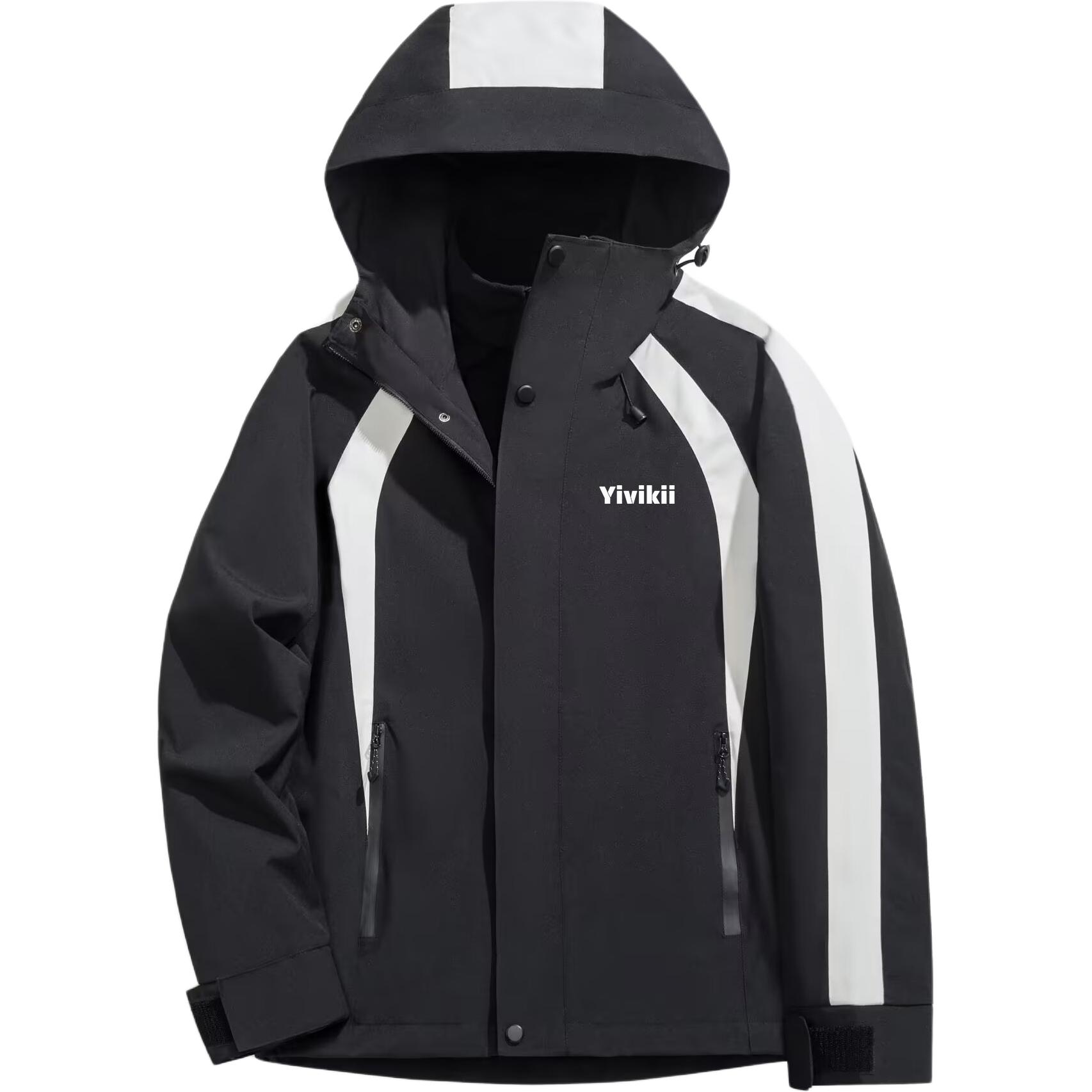 

YIVIKII Куртка Unisex, Black White