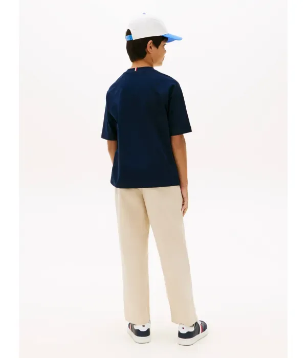 Футболка с забавным флагом regular fit Tommy Hilfiger, темно-синий — фото 3