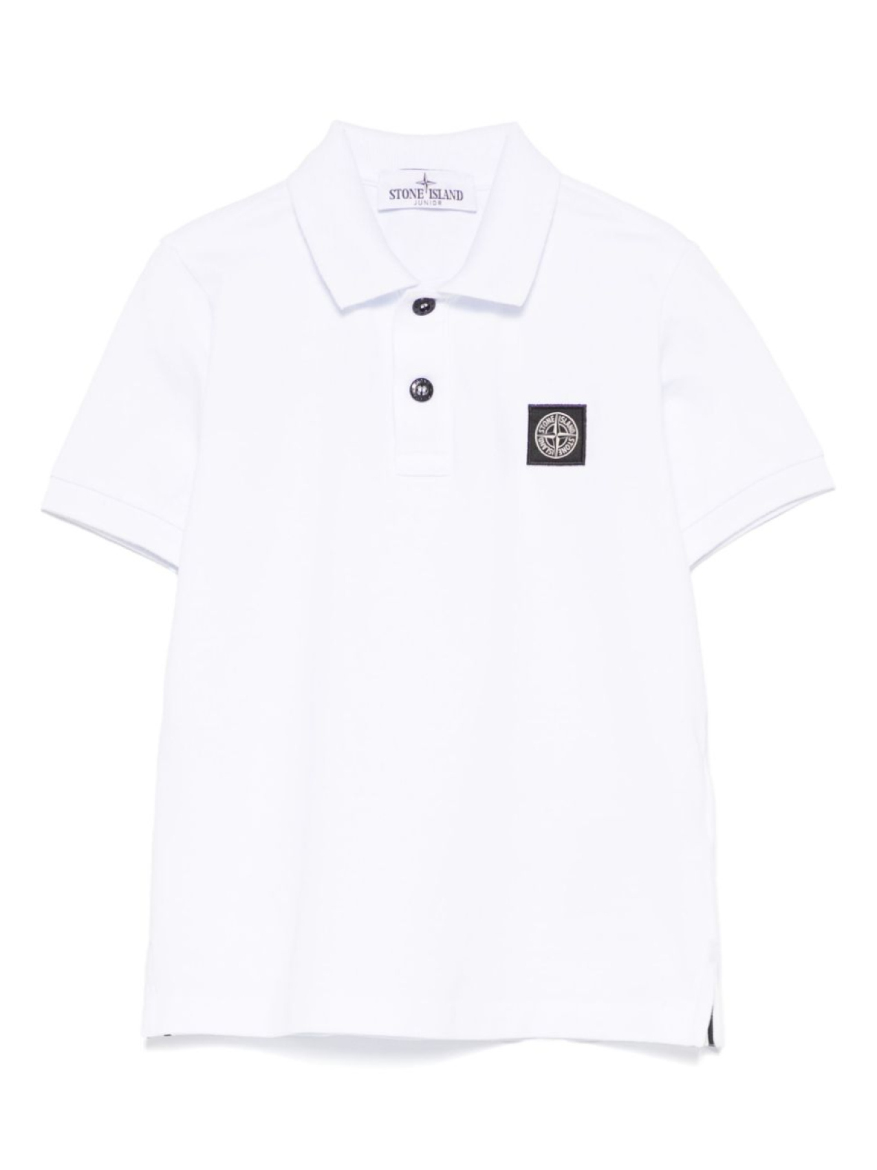 

Stone Island Junior рубашка поло с нашивкой Compass, белый