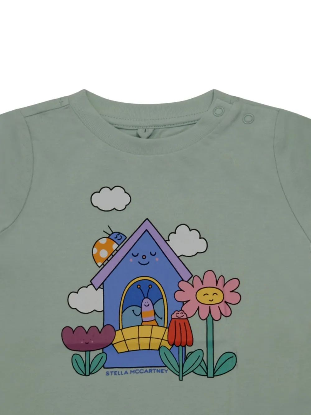 Футболка с графическим принтом Stella Mccartney Kids, зеленый — фото 3