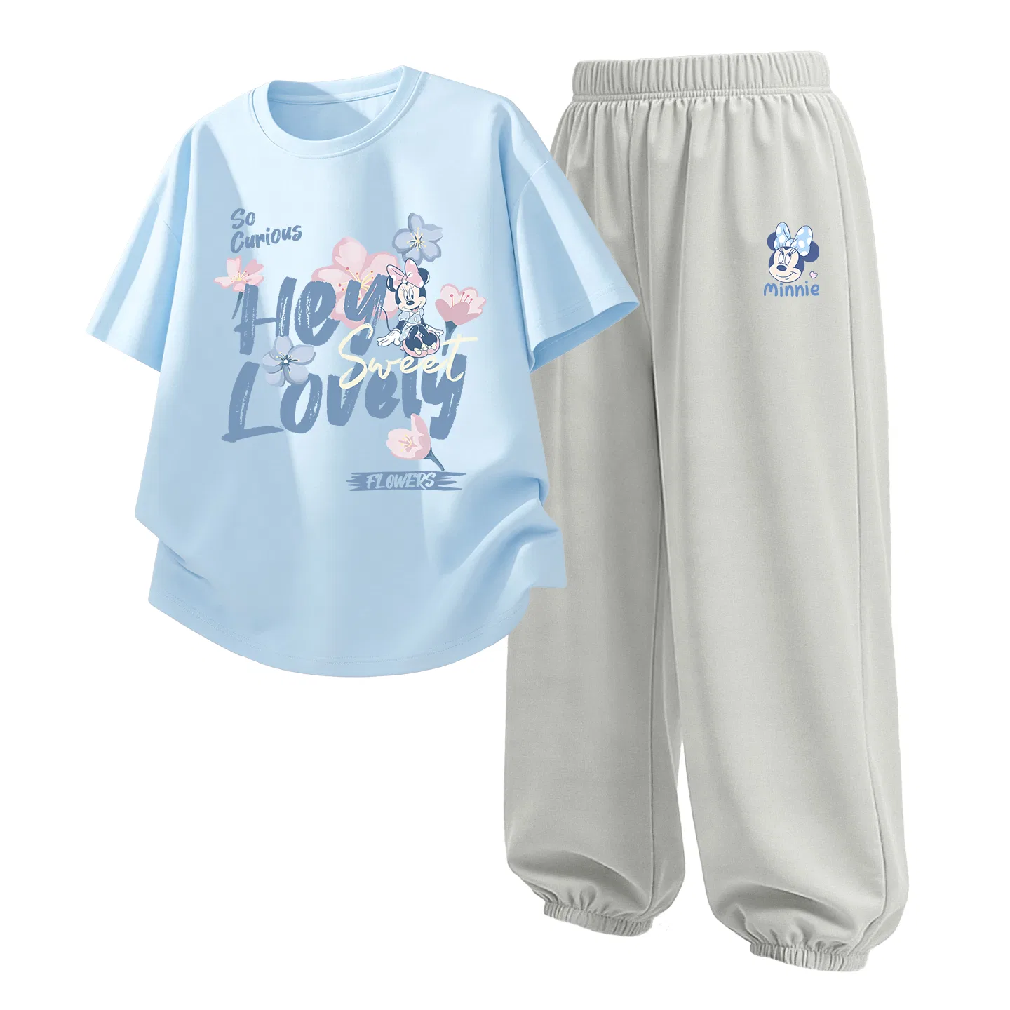 Детский спортивный костюм Casual Sportswear 2 Piece Set Disney, Di Colored Ribbon Starry Sky Purple+Dini Knot K Taro Purple — фото 3