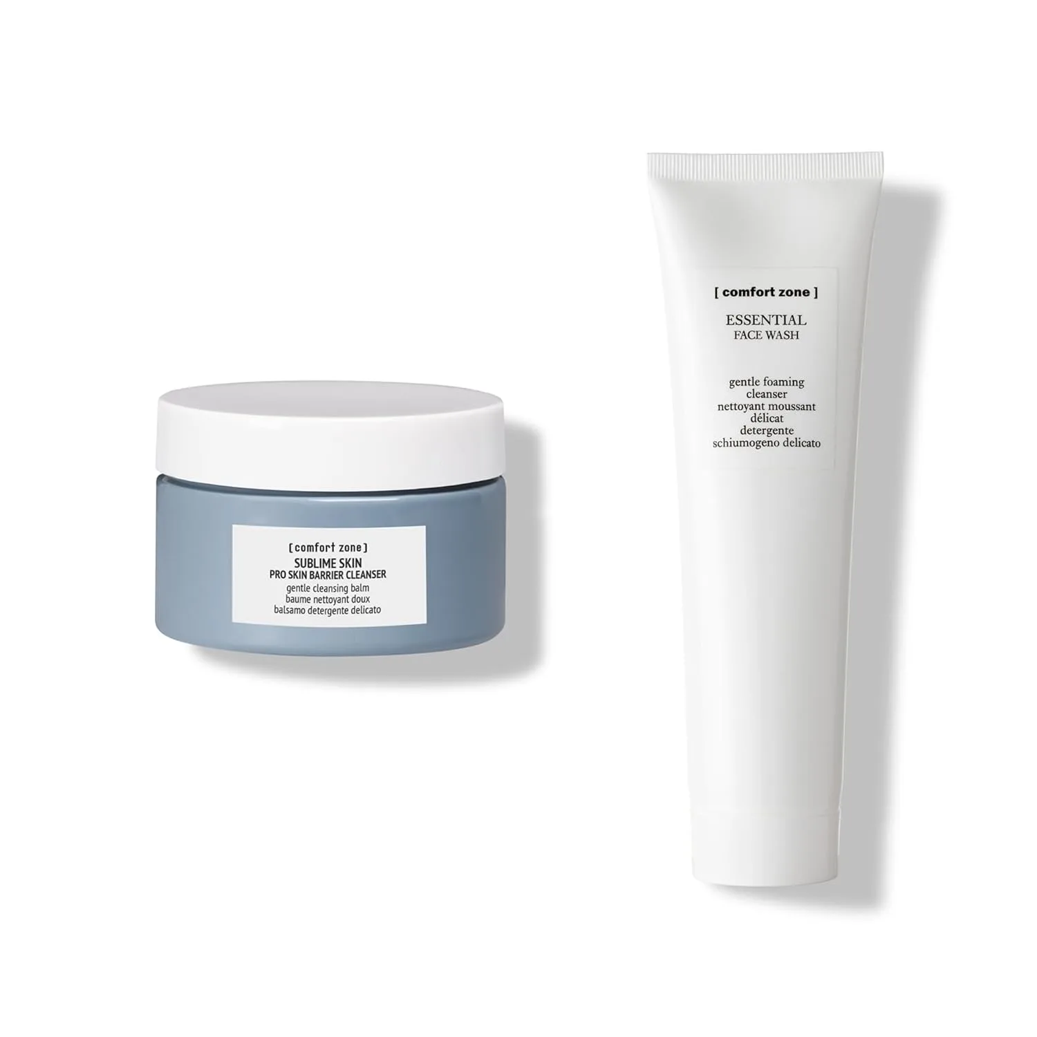 [ comfort zone ] Набор для двойного очищения с Sublime Skin Pro Barrier Cleanser (100 мл) и Essential Face Wash (30 мл), 2 шт