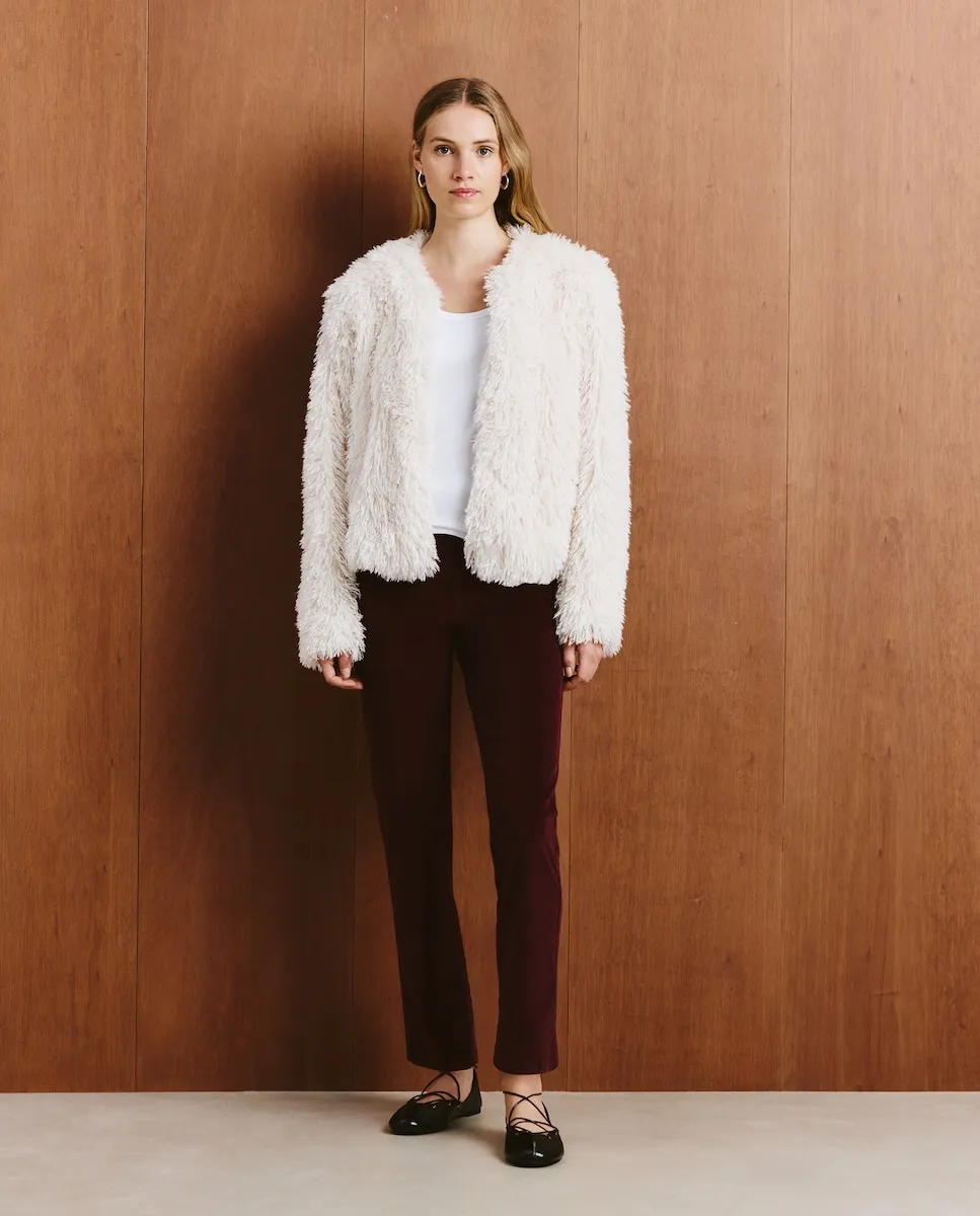 

Женский однотонный микровельветовый джегинг Southern Cotton, баклажановый