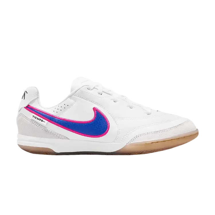 Nike Jr. Tiempo Streetgato IC Low GS 'White Pink Blast Racer Blue'