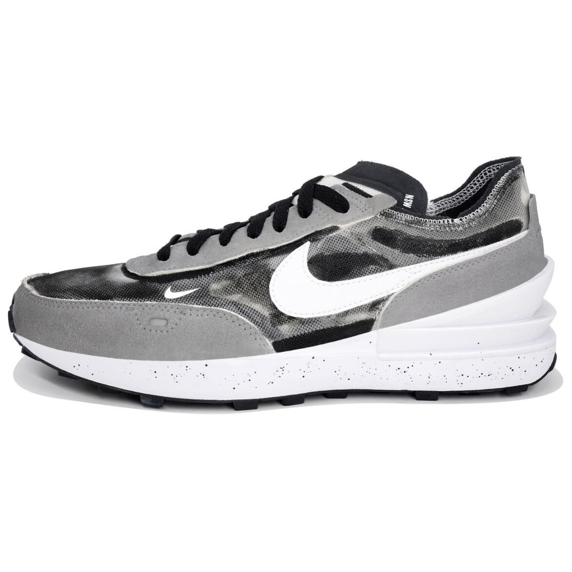 

Кроссовки Nike Waffle One Lifestyle Shoes Men Low-top Black/white/gray, черный/красный