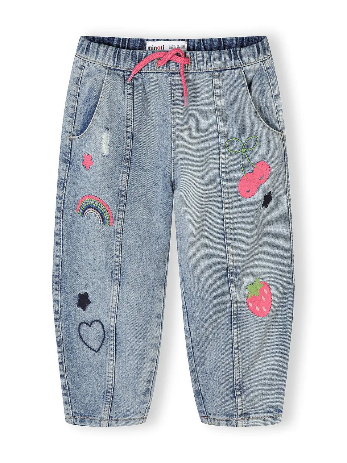 Джинсы с вышивкой Minoti, blue denim