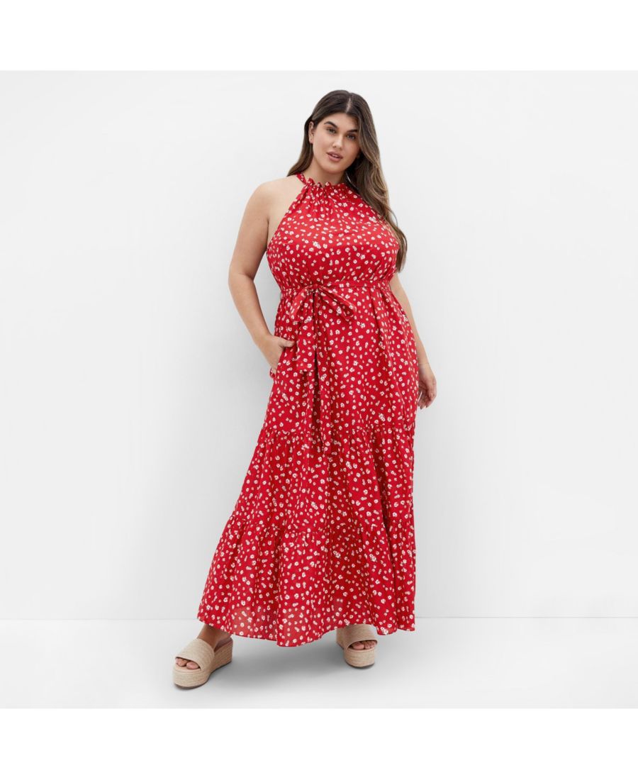 

Макси-платье Kiana с принтом больших размеров CITY CHIC, Christina fl