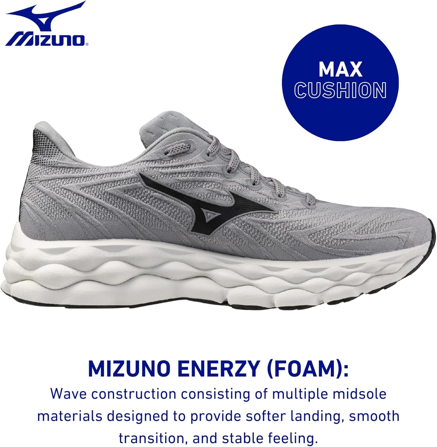 Мужские кроссовки Mizuno Wave Sky 8, черный — фото 3