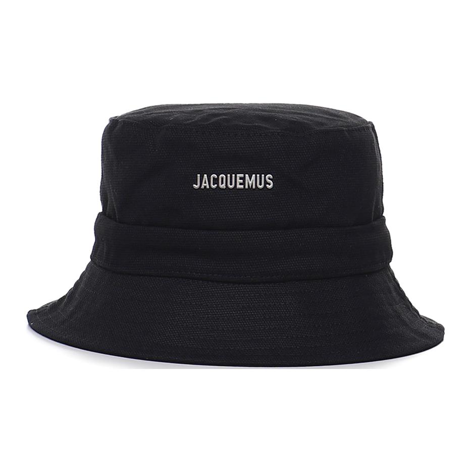 

Jacquemus Хлопковая шляпа-ведро женская черная, Black