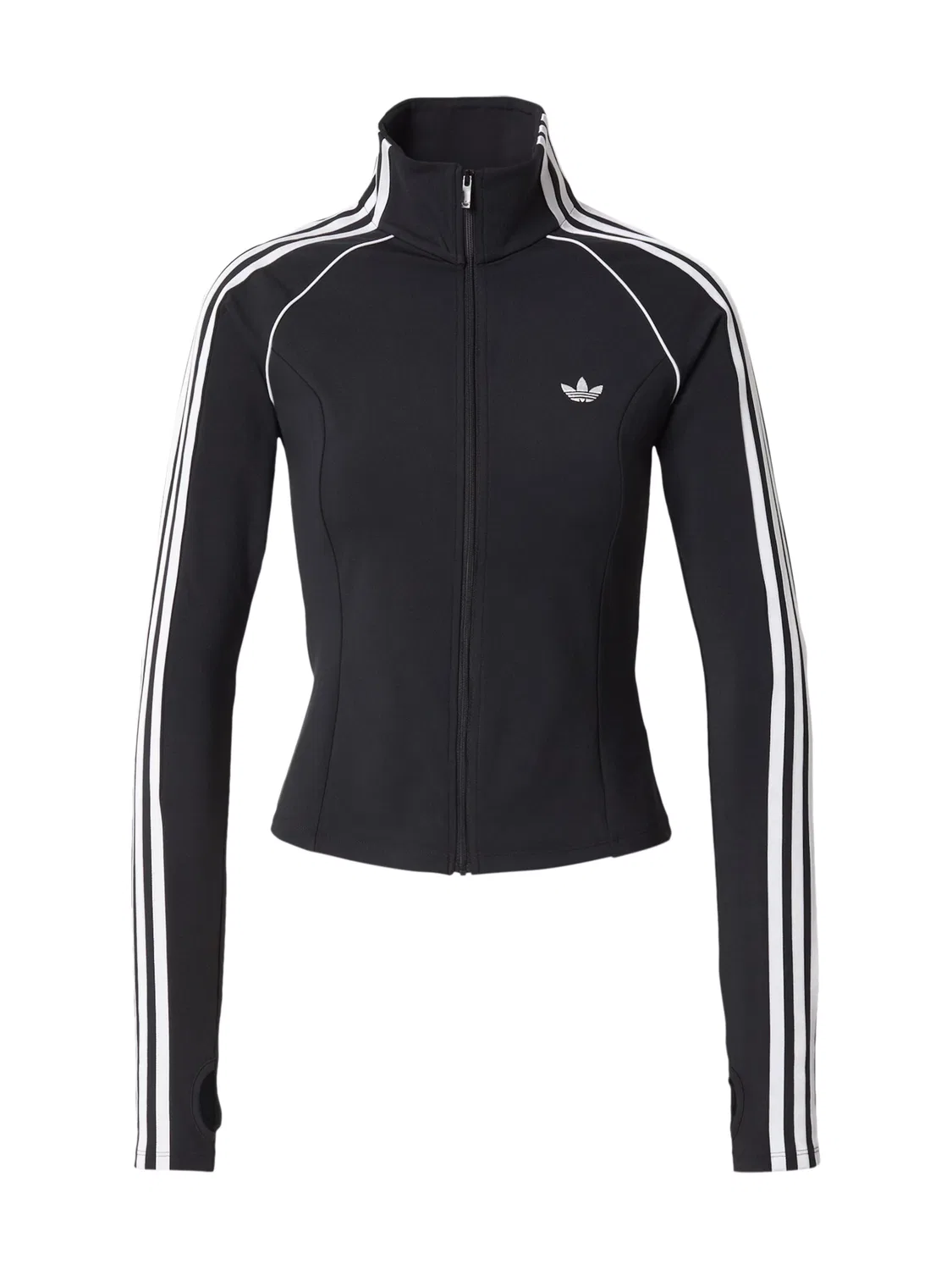 Худи на молнии Adidas Originals, черного цвета
