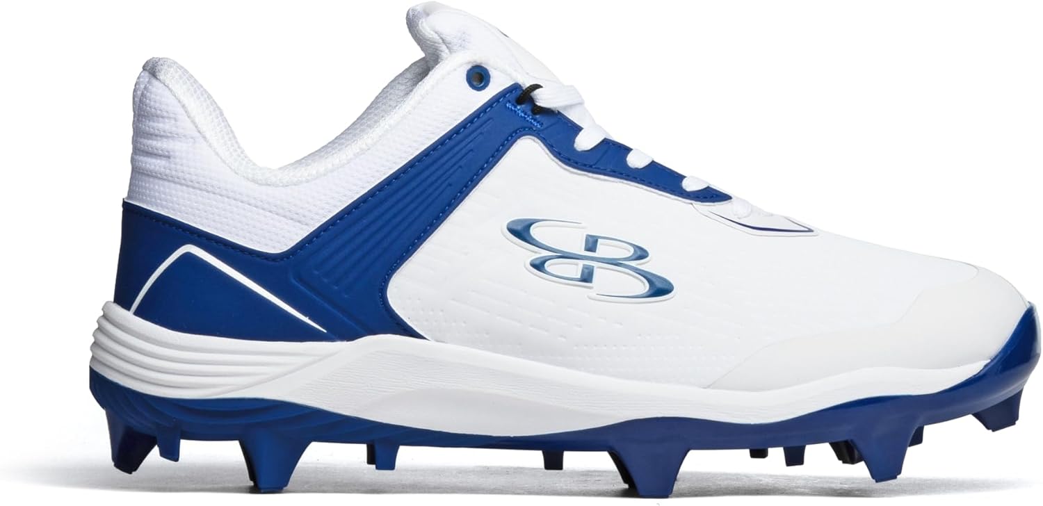 Бутсы Boombah Viper Pro для мужчин с формованной подошвой - несколько вариантов цвета - разные размеры, белый/синий — фото 3