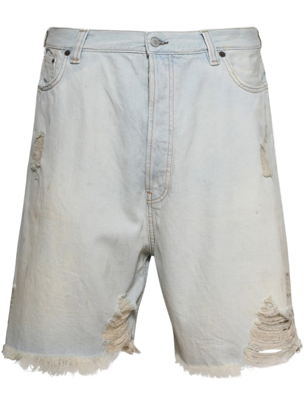 

Шорты с эффектом потертости Acne Studios, синий