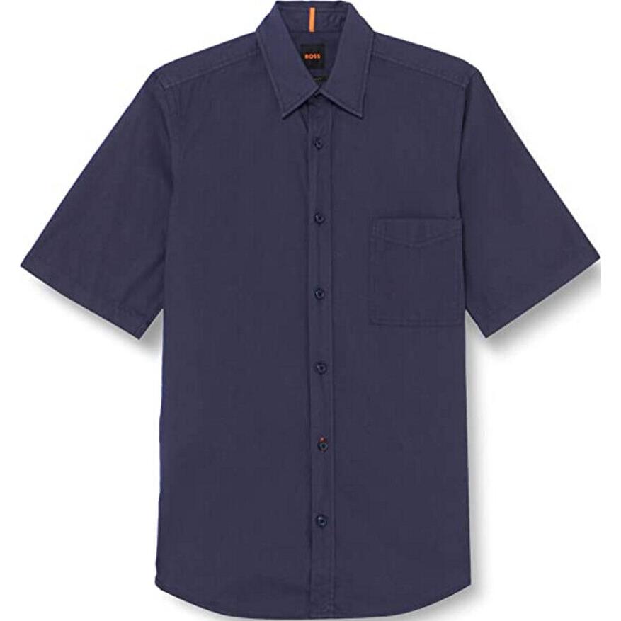 

HUGO BOSS Мужская рубашка морского синего цвета Marine Blue