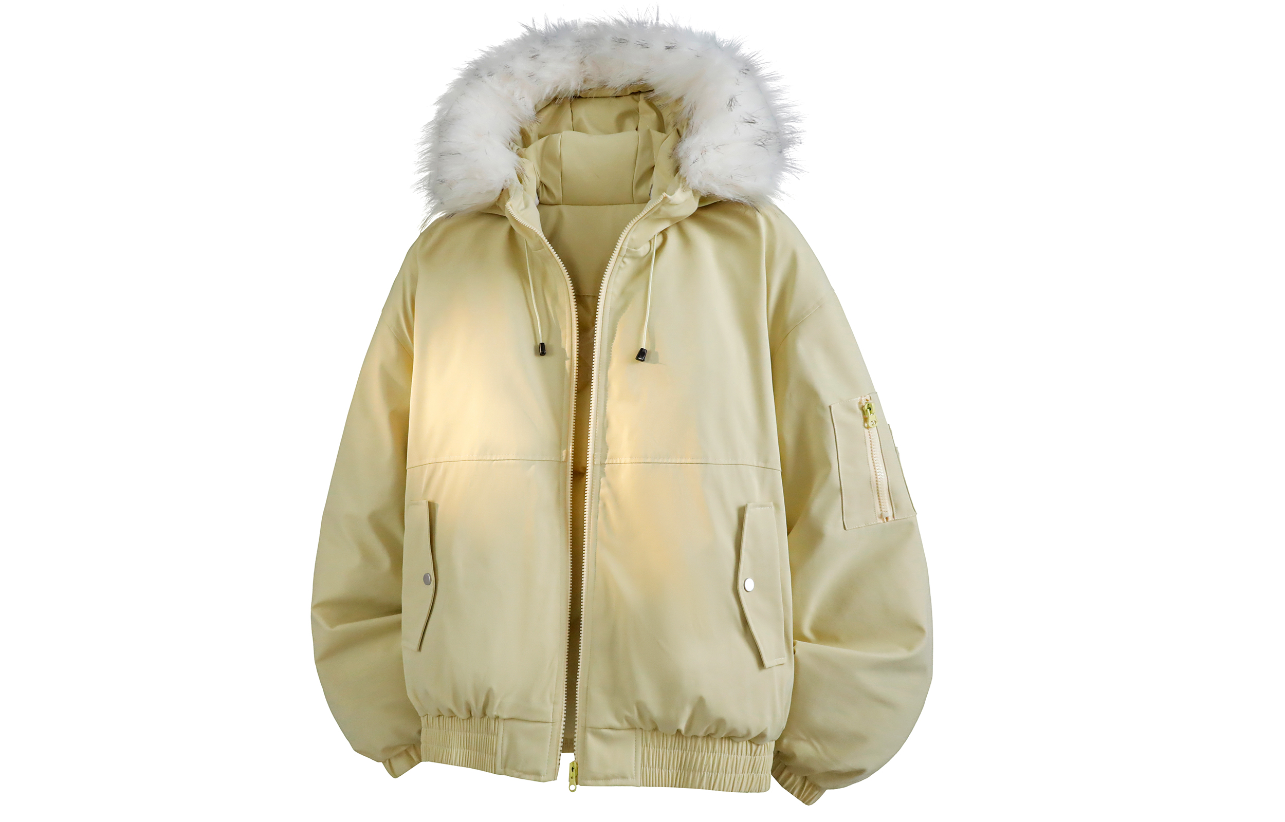 

Пуховик Unisex Hooded Thickened Cargo WARRIOR, светло-желтый